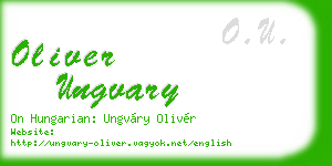 oliver ungvary business card